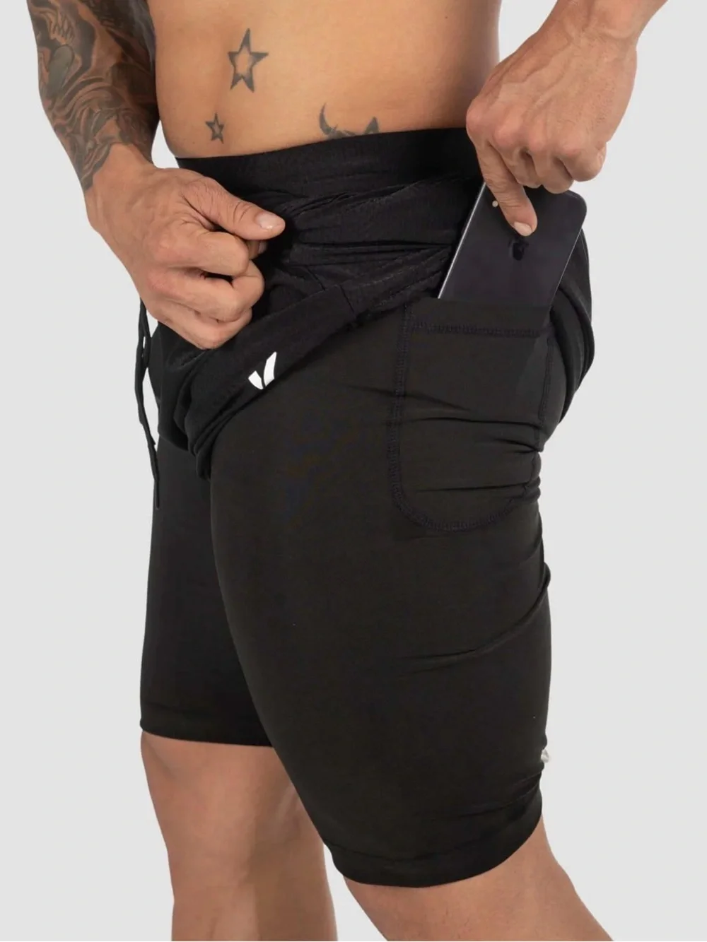 Men's Black Kewlioo Athletic Heat Trapping Sauna Shorts 3XL